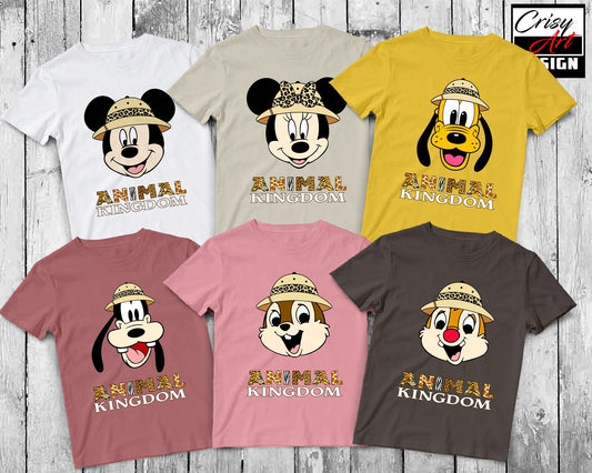 Animal Kingdom Mickey Minnie family t-shirt