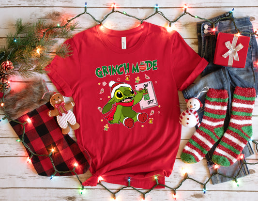 Grinch Mode ON Disneyland vacation family t-shirt