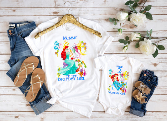 Ariel The Little Mermaid Birthday shirt