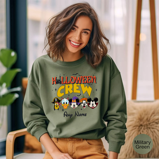 Custom Disney Halloween Crew Family Sweatshirt