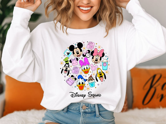 Mickey and Friends Family Vacation Group Sweatshirt
