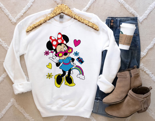 Stylish Minnie Mouse Sunglasses Family Vacation Sweatshirts