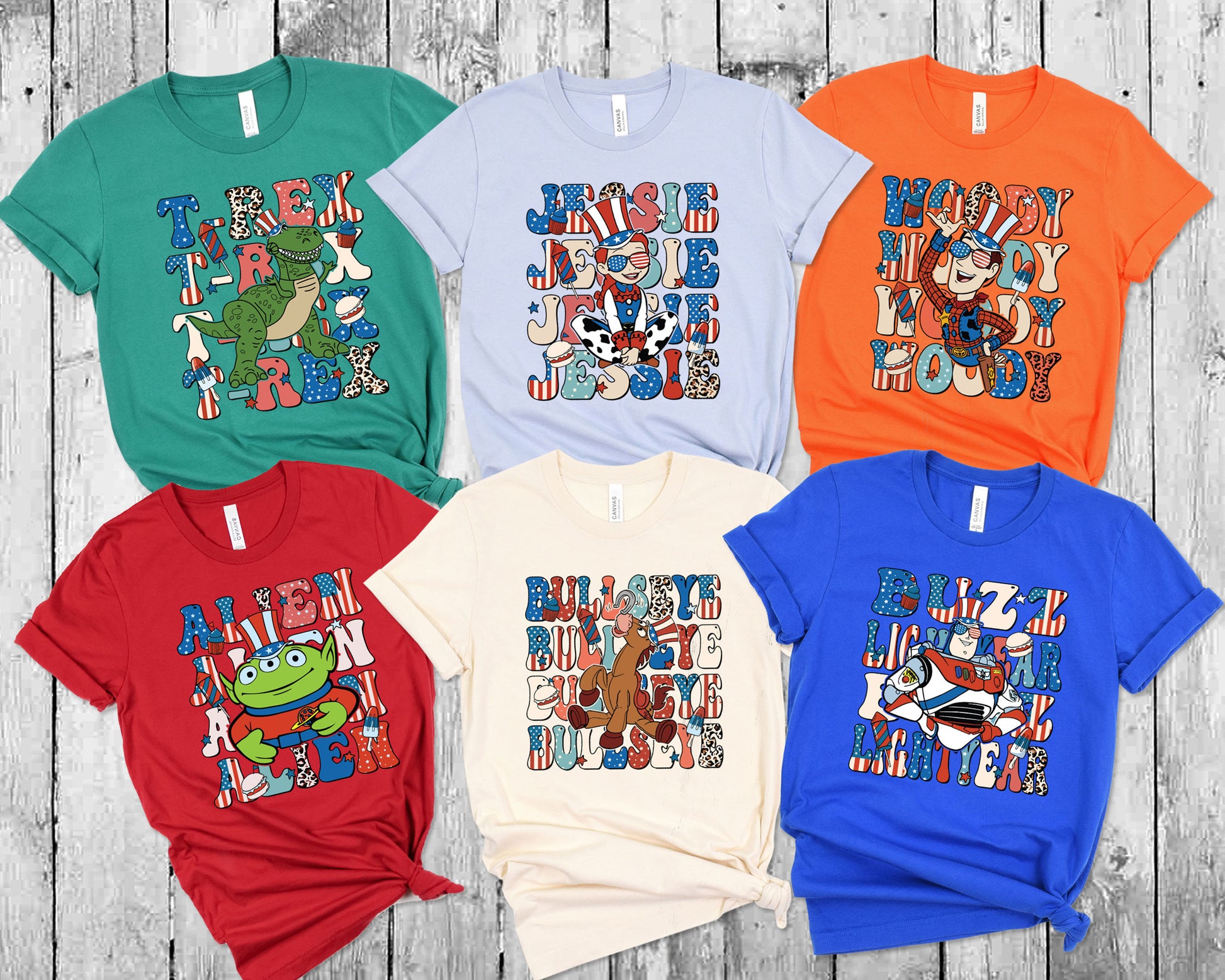 Vintage Toy Story 4th of July family t-shirt