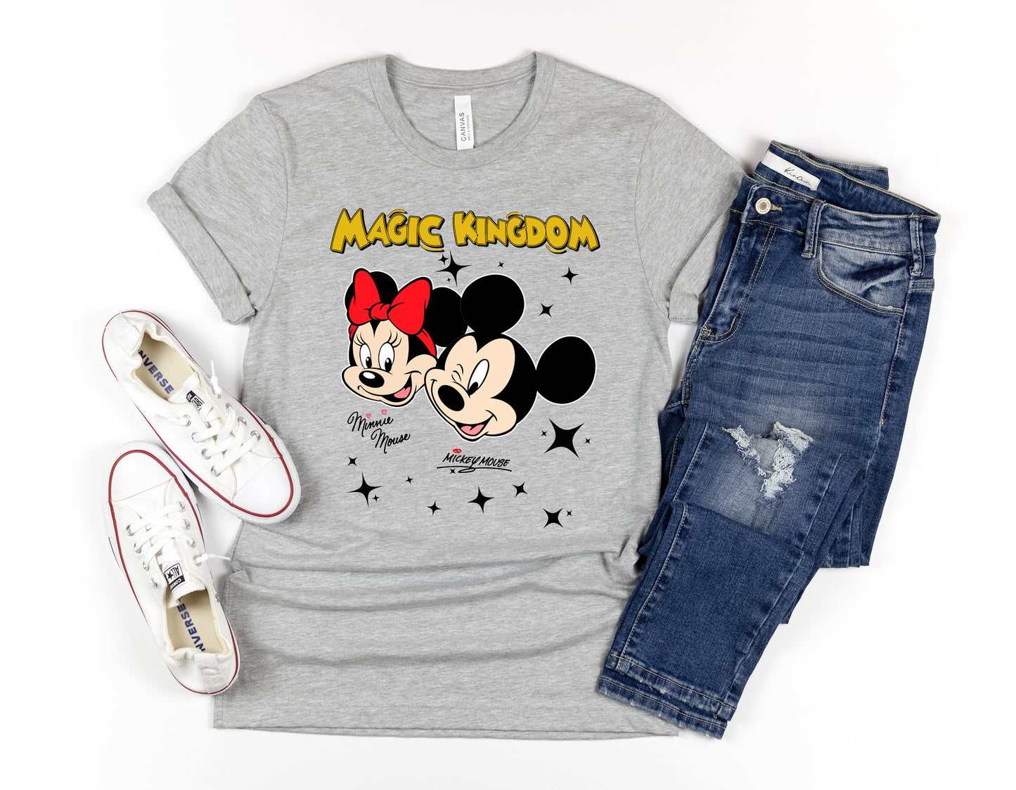 Passendes Familien-T-Shirt mit Mickey- und Minnie-Mouse-T-Shirt „Magic Kingdom Trip“.