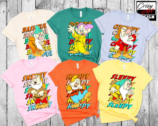 Magical Seven Dwarfs Disney Matching Shirt