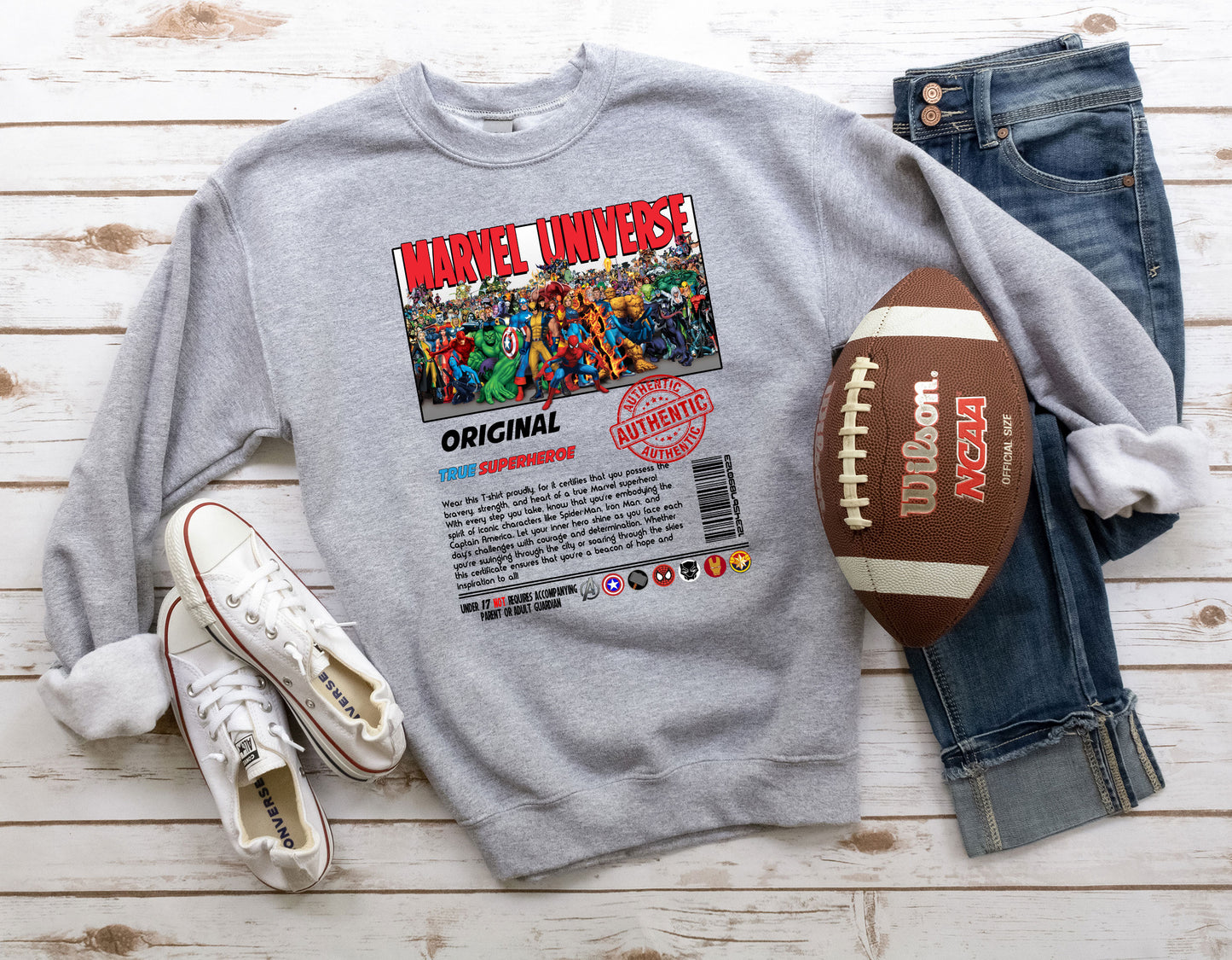 Marvel Universe Authentic Superhero Sweatshirt