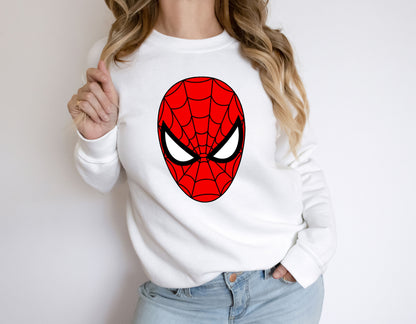 Cute Spider-man Face Marvel-Inspired Sweatshirt