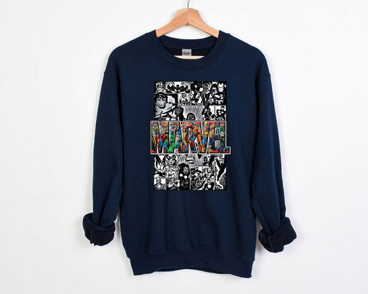 Marvel Logo-Inspired Superhero Party Sweatshirt