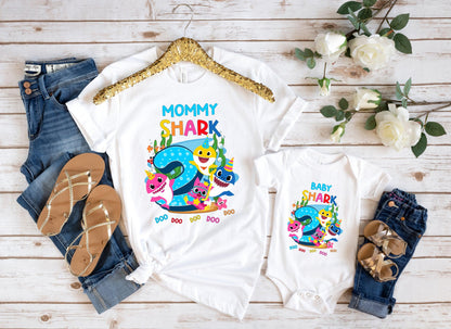 Baby Shark Birthday Family Matching Shirts