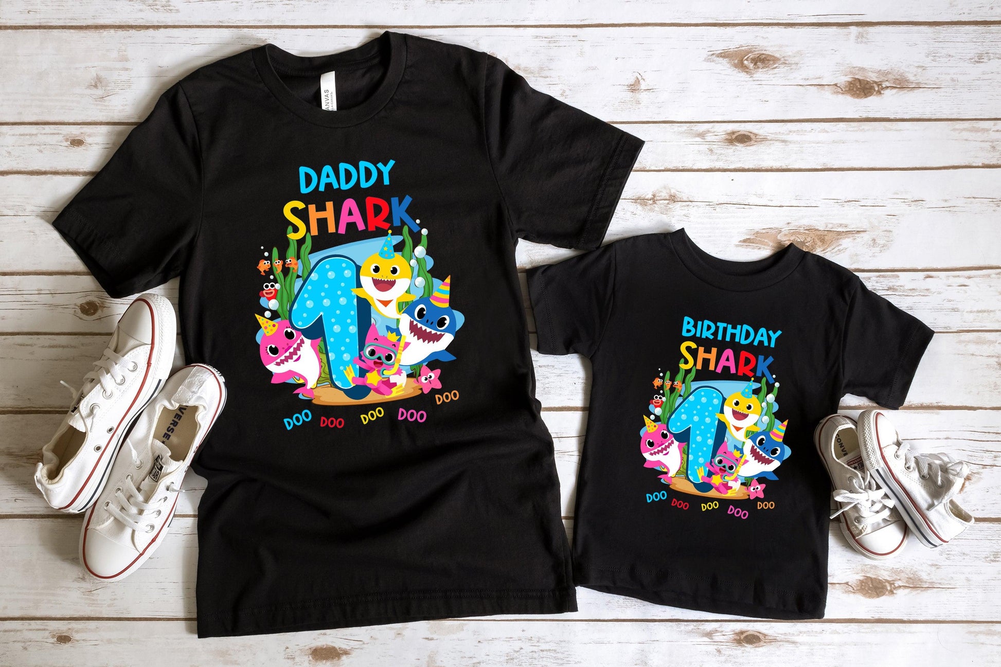 Baby Shark Birthday Family Matching Shirts