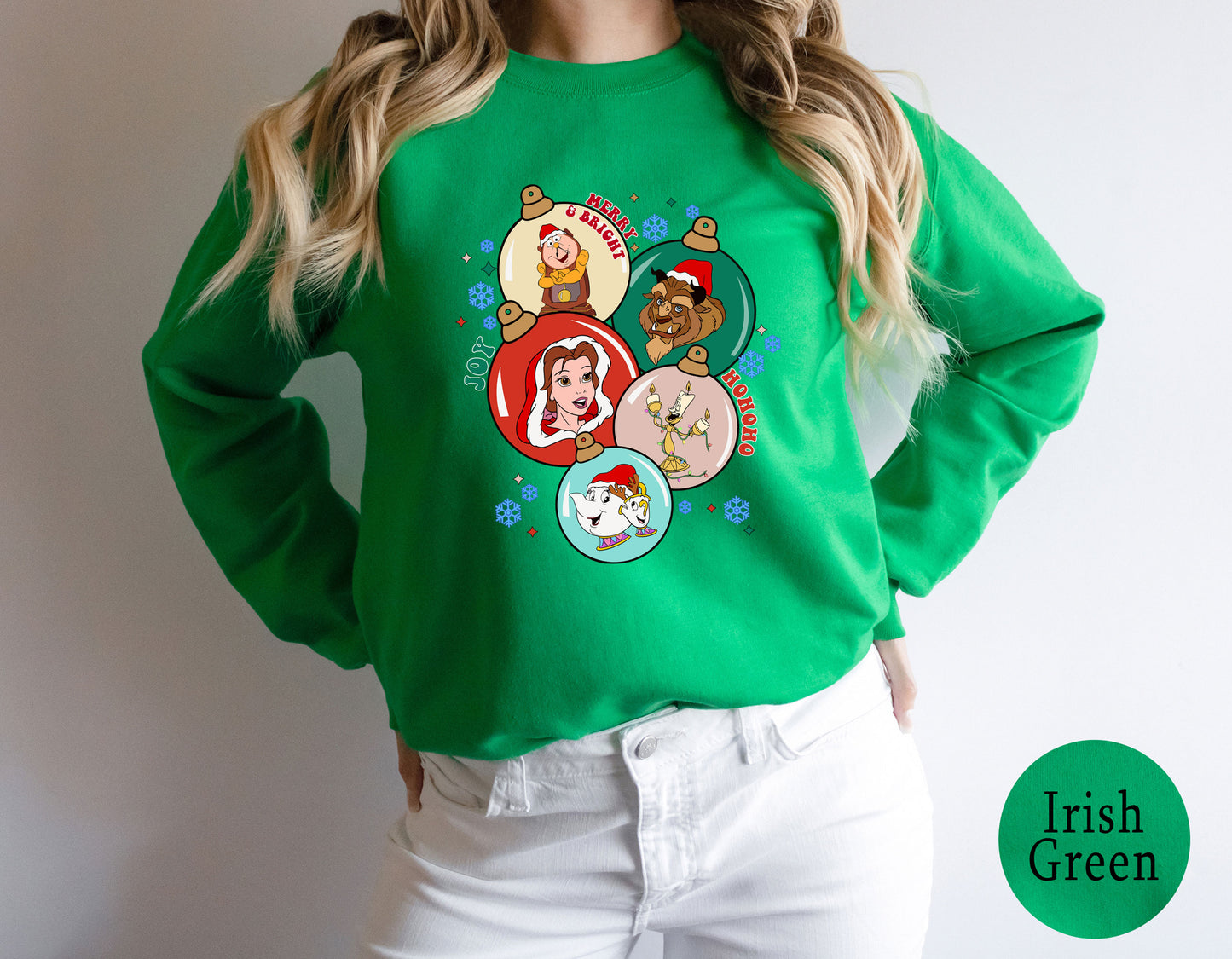 The Beauty and The Beast Disney Christmas Cute Family Sweatshirt