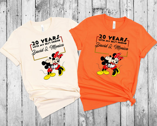 St. Valentine Disney couple t-shirts