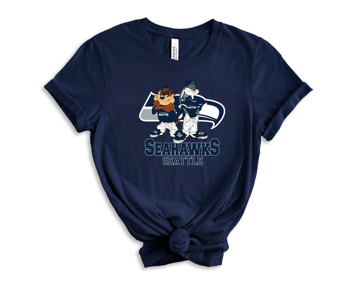 Seattle Seahawks Bugs Bunny and Tazz football Shirt