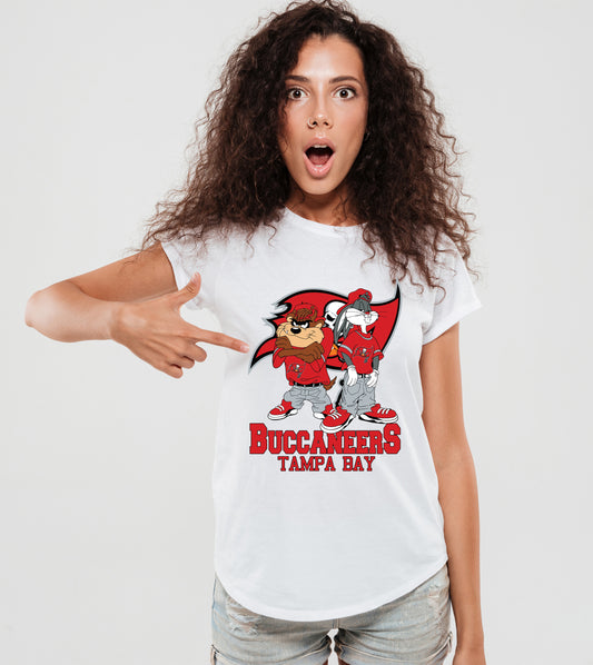 Tampa Bay Buccaneers Bugs Bunny and Tazz football Shirt