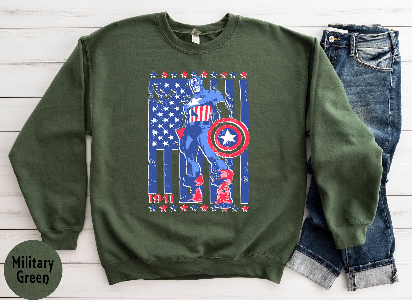 Vintage Captain America Sweatshirt