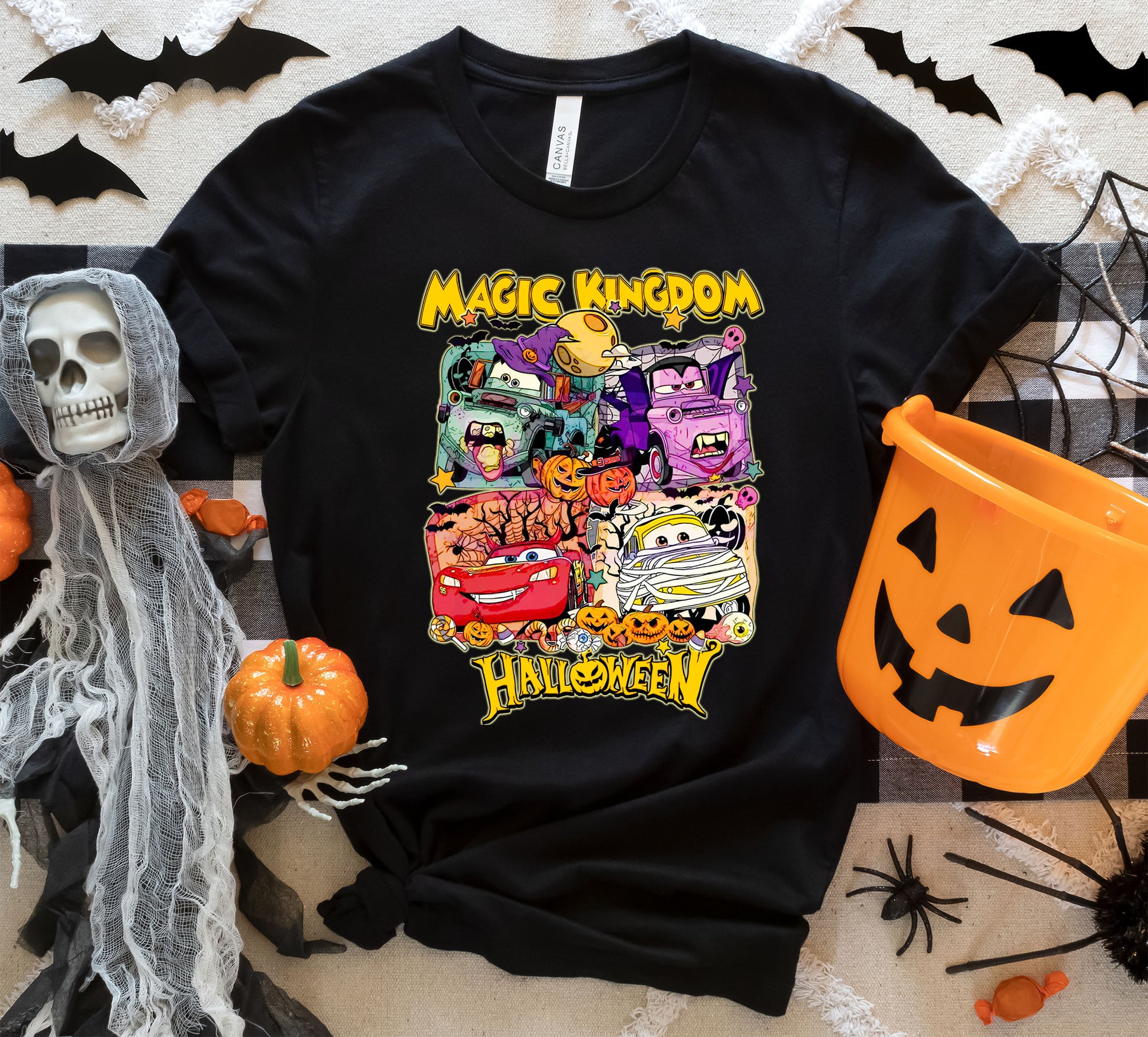 Vintage Disney Halloween Cars Family Shirt