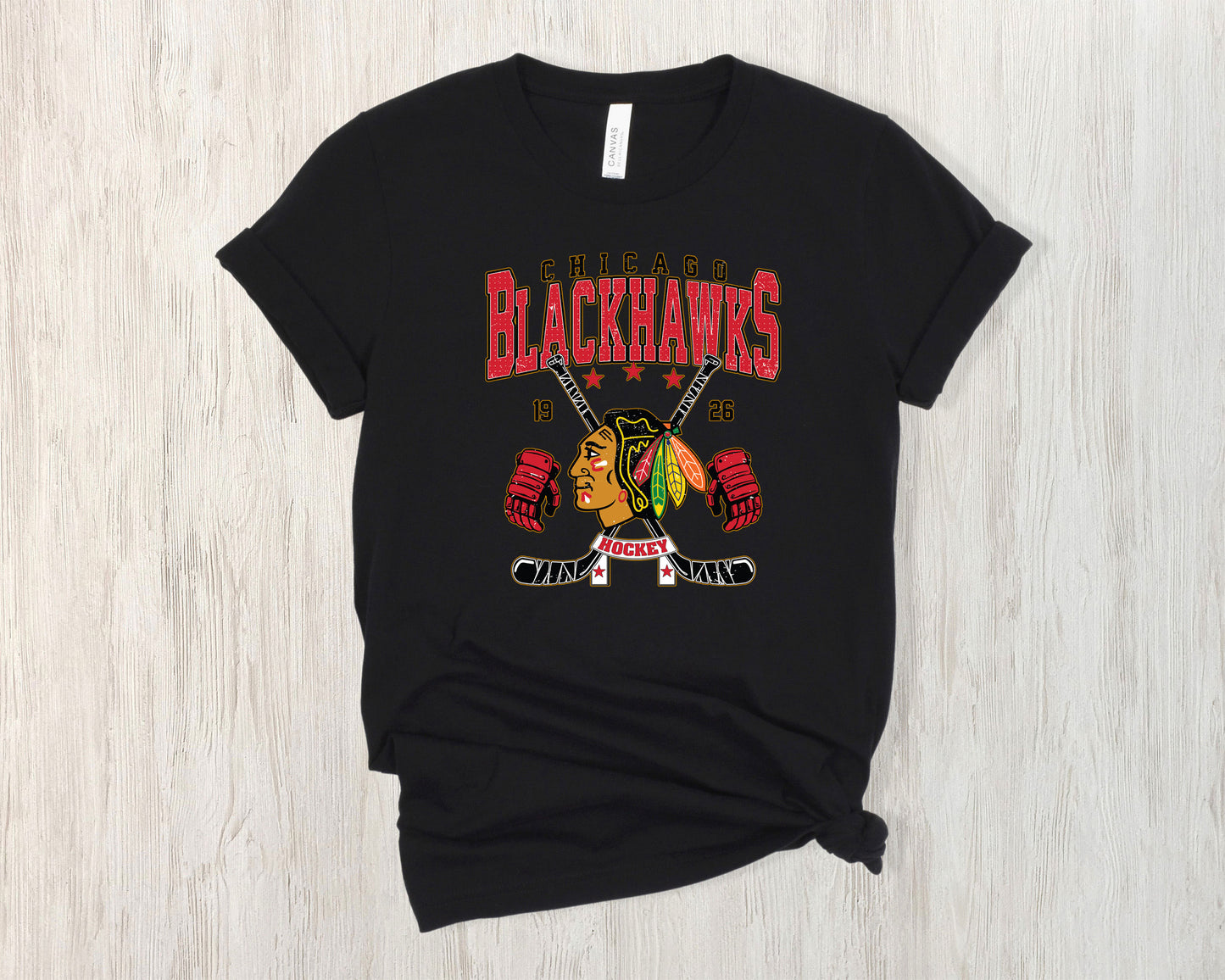 Vintage Chicago Blackhawks Big Logo American Hockey Shirt