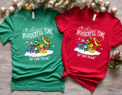 The Most Wonderful Time Of The Year Winnie The Pooh Christmas Shirt