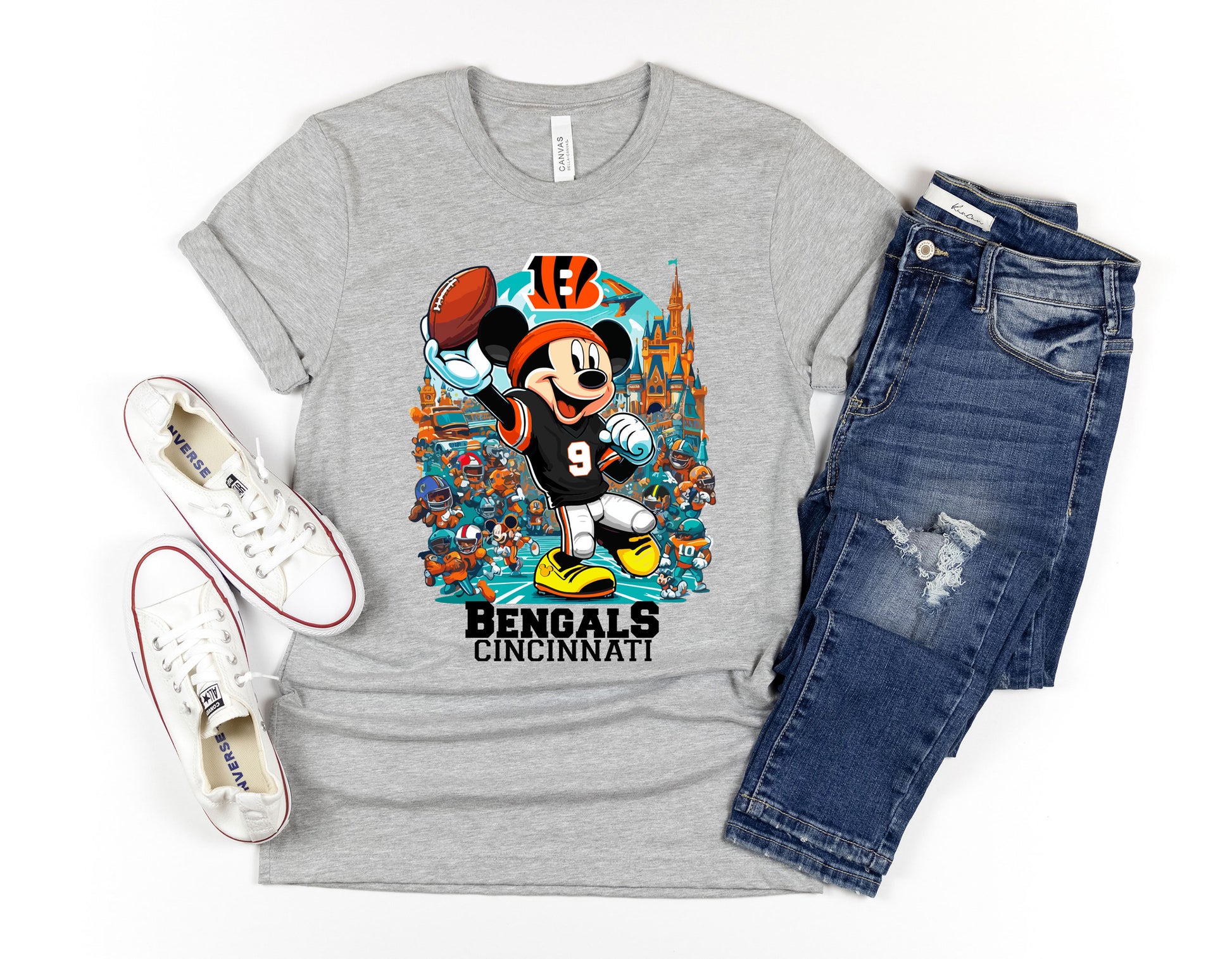 NFL Cincinnati Bengals Mickey Mouse Shirt