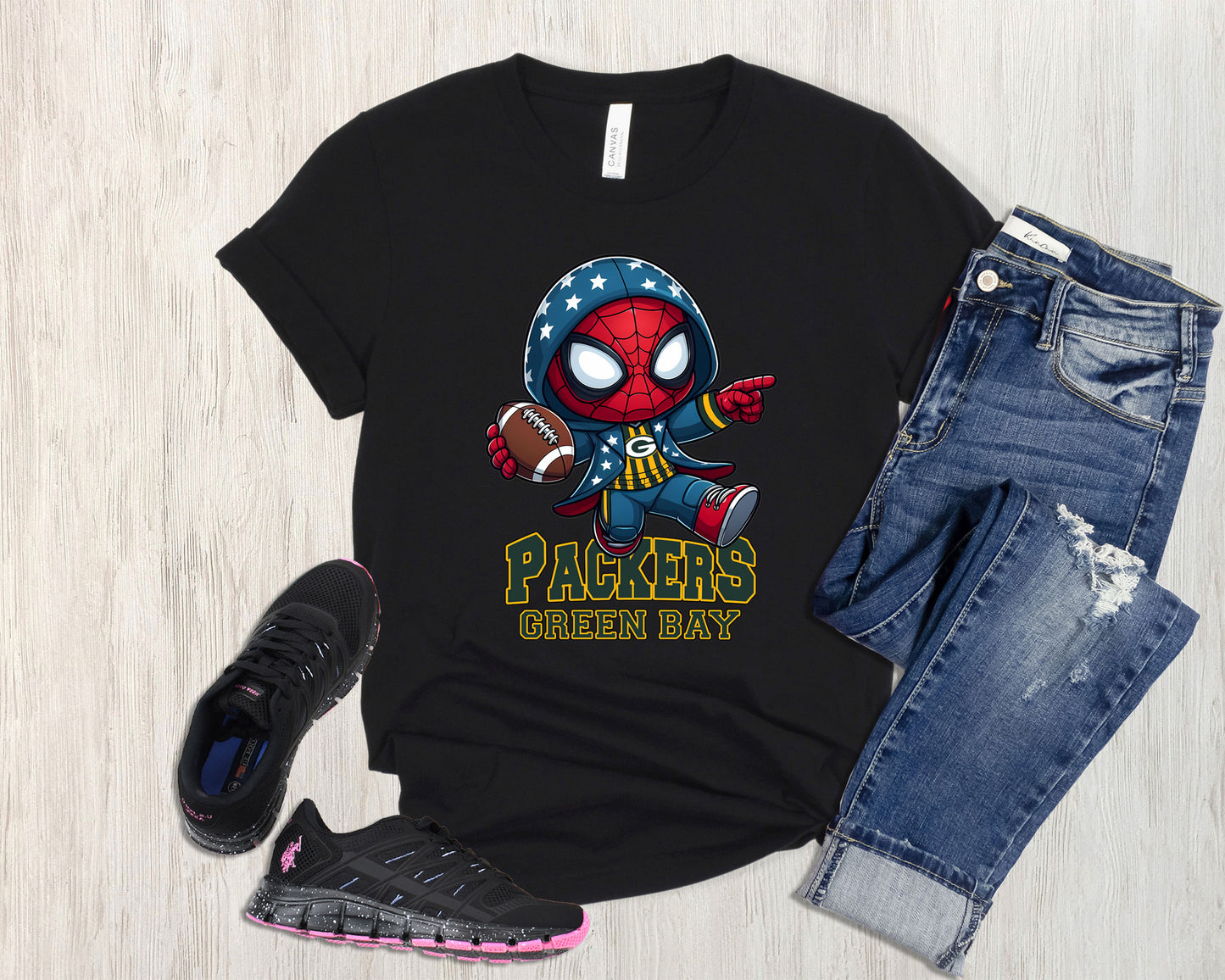 Green Bay Packers Spider-man football Shirt, Marvel Sport T-shirts