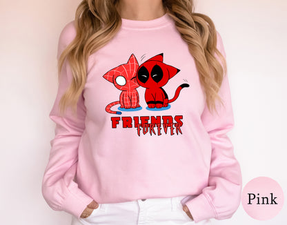 Deadpool Spider man Friends Forever Sweatshirt