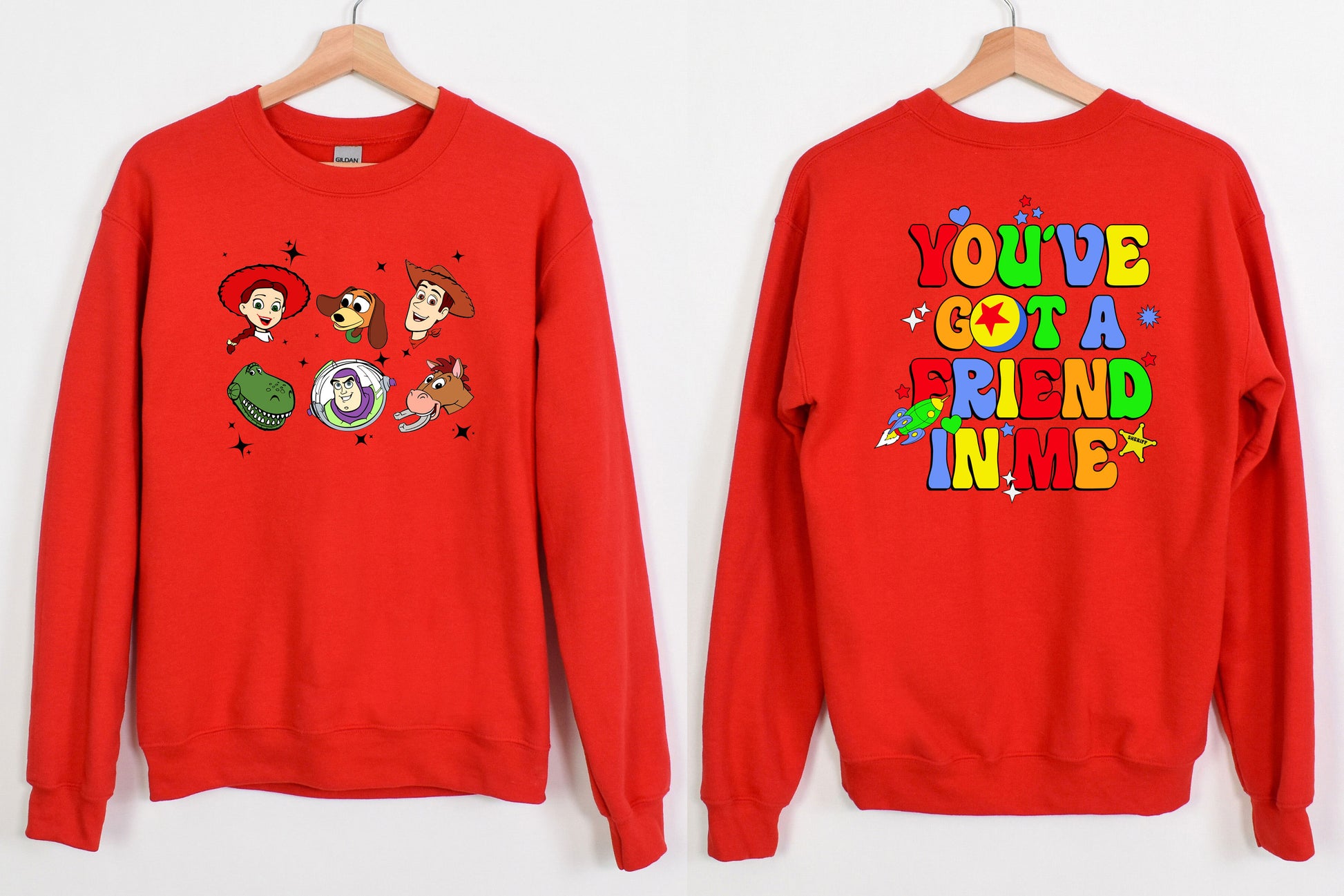 Disney Toy Story You've Got A Friend In Me Two Sided Sweatshirt