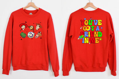 Disney Toy Story You've Got A Friend In Me Two Sided Sweatshirt