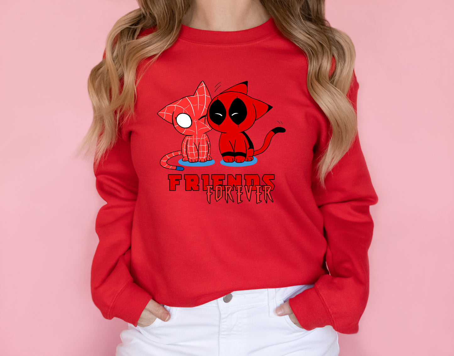 Deadpool Spider man Friends Forever Sweatshirt