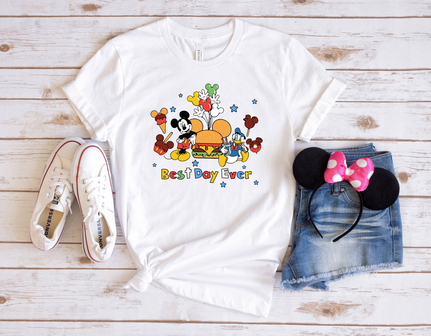 Mickey and Donald Snacking Around Shirt