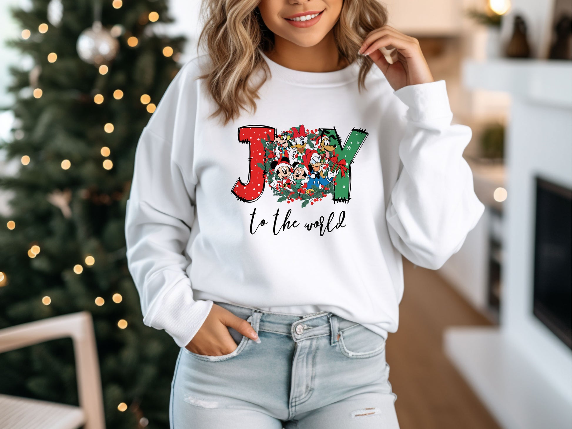 Joy to the World Disney Christmas Family Sweatshirts