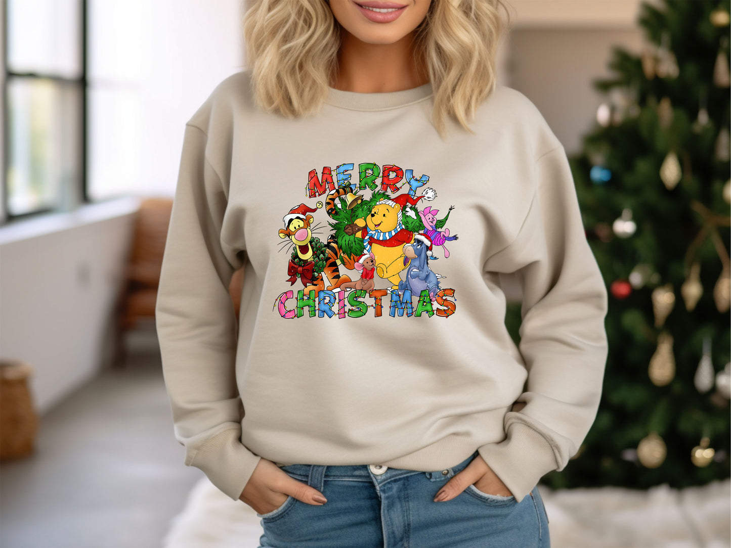 Winnie The Pooh Disneyland Christmas Vacation Family Sweatshirt