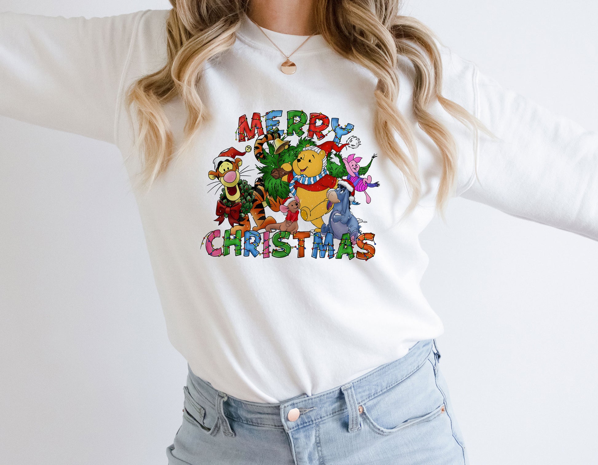 Winnie The Pooh Disneyland Christmas Vacation Family Sweatshirt