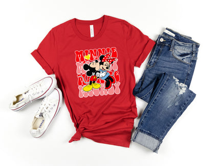 Ideal Anniversary & Valentines Gift, Disney-Inspired Matching T-Shirts for Couples