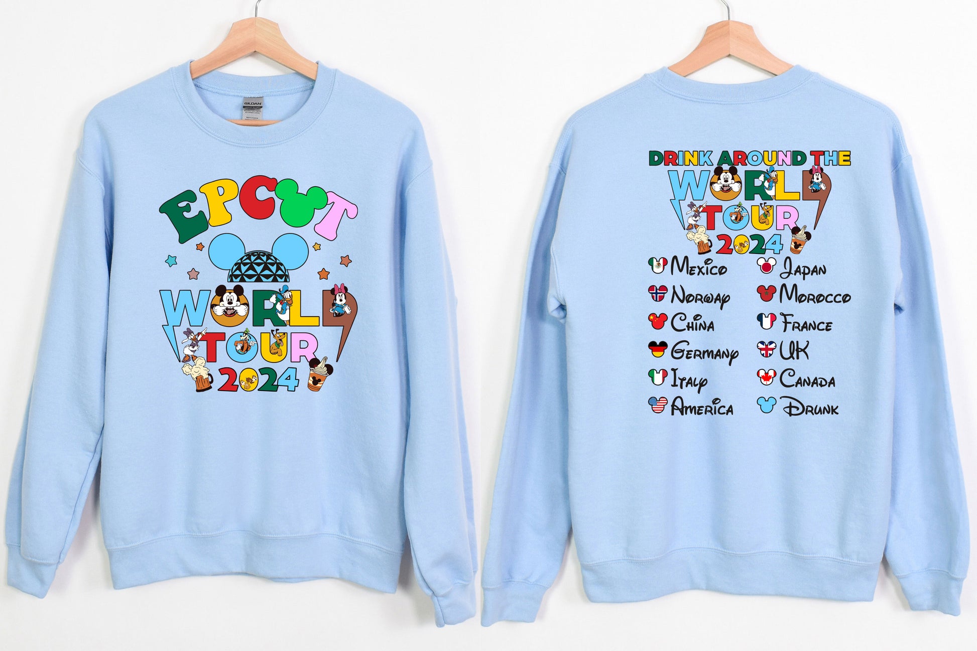 Disney Epcot World Tour Couple Sweatshirt