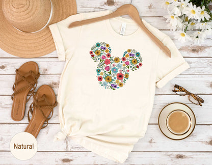 Mickey Mouse Flowers Head Tee