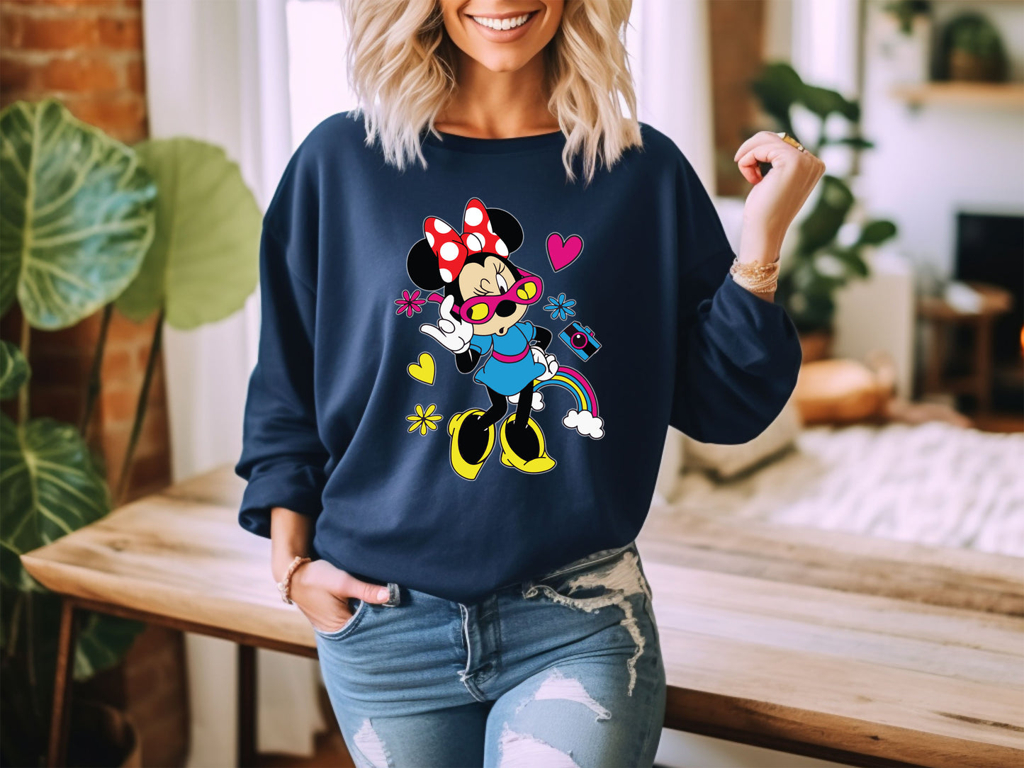 Stylish Minnie Mouse Sunglasses Family Vacation Sweatshirts