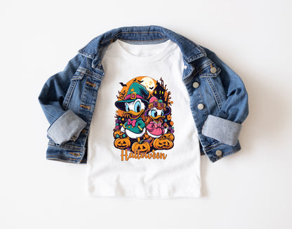 Cute Donald & Daisy Duck Halloween Family Shirt