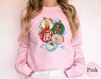 The Beauty and The Beast Disney Christmas Cute Family Sweatshirt