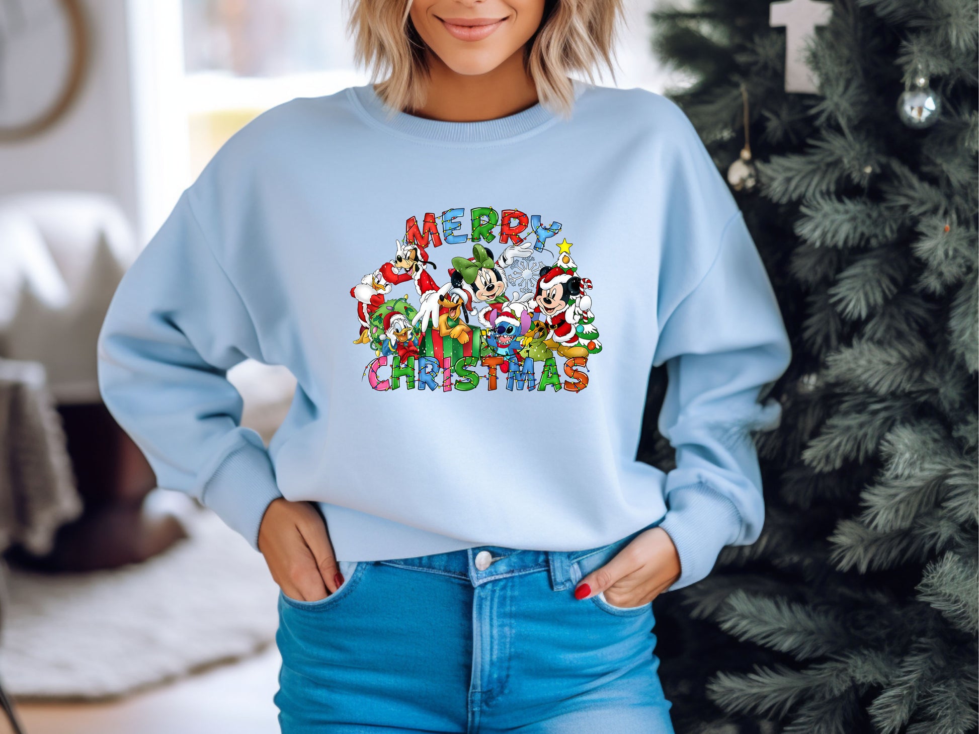 Merry Christmas Disneyland Family Vacation Matching Sweatshirts