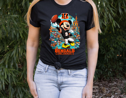 NFL Cincinnati Bengals Mickey Mouse Shirt