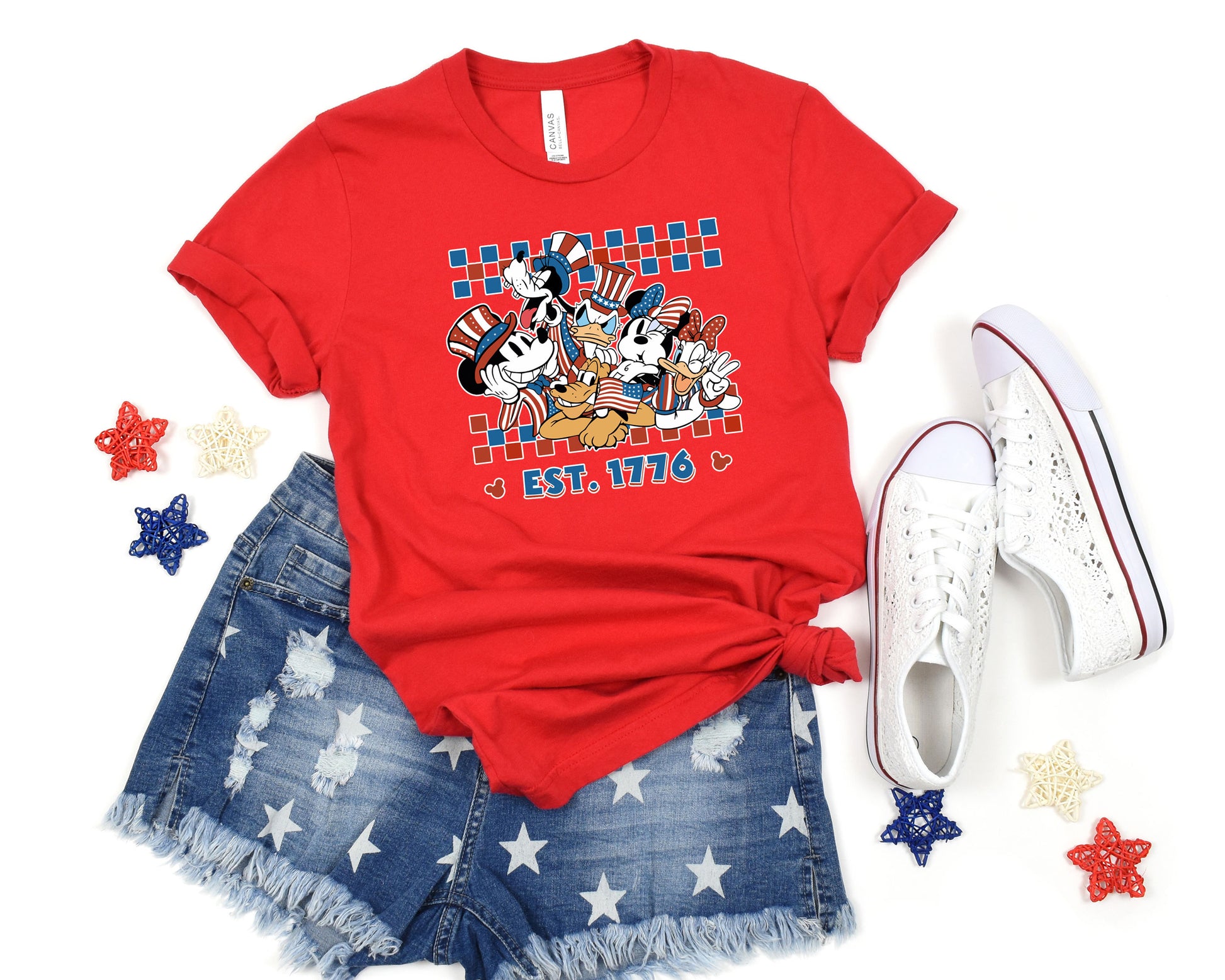 Disney 4th of July vintage Family Shirts