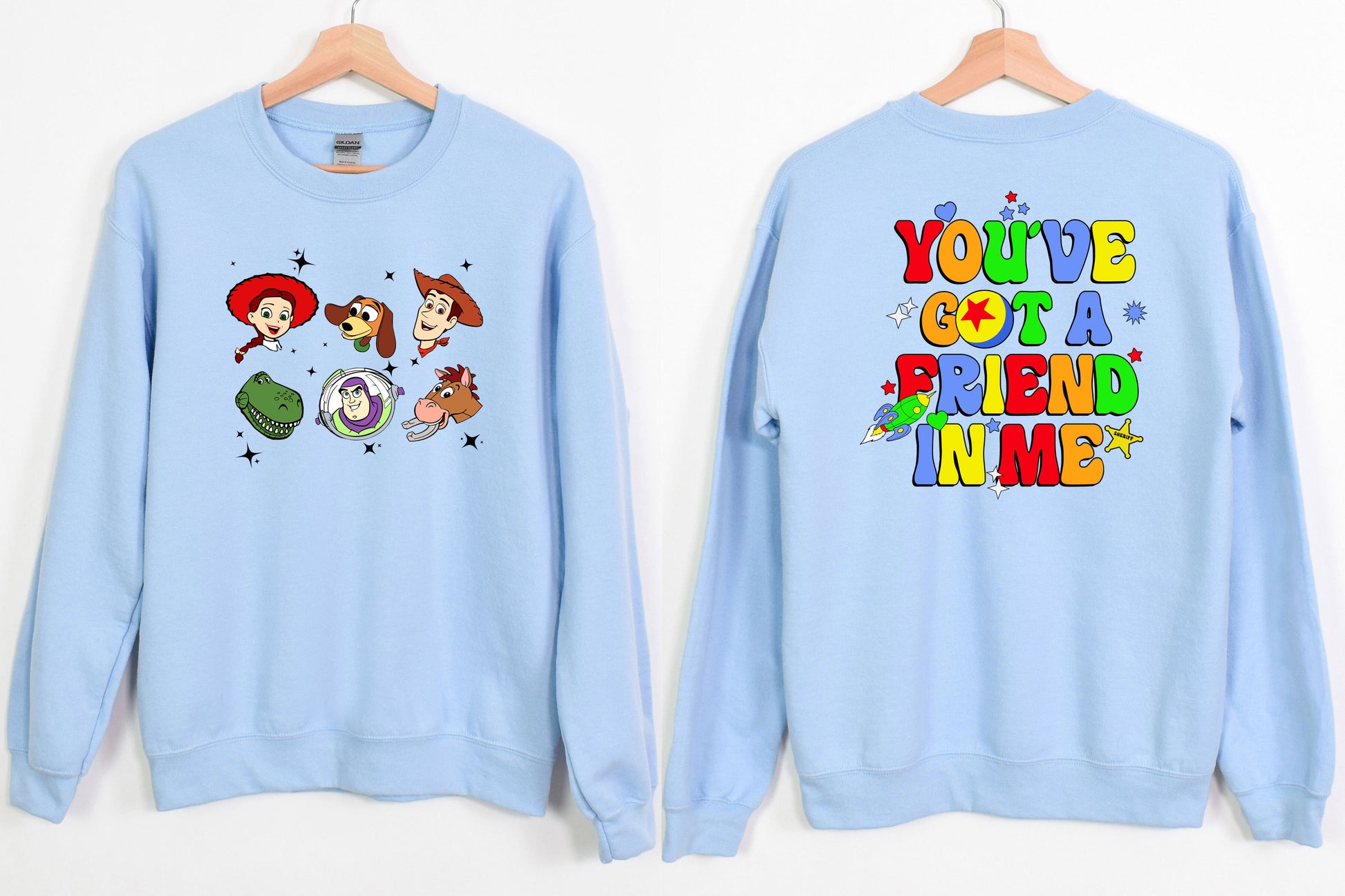 Disney Toy Story You've Got A Friend In Me Two Sided Sweatshirt