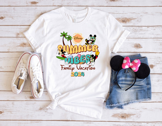 Disney Summer Vibes Family Vacation Shirt