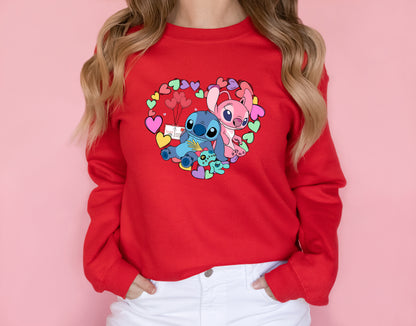 Lilo and Stitch St. Valentine's Day Sweatshirt