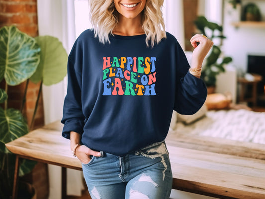 Disney World Vacation Happiest Place on Earth Family Sweatshirt