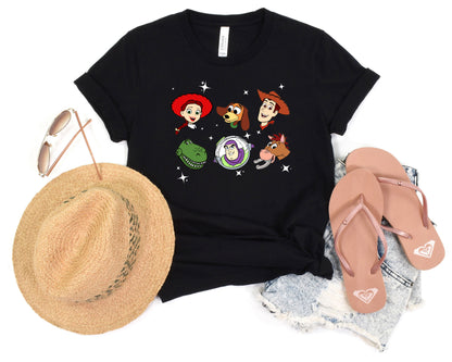 Camisas a juego familiares inspiradas en Disney del escuadrón de cumpleaños