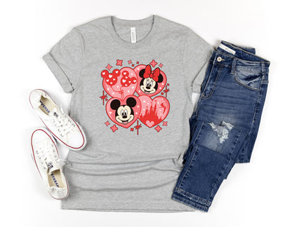 Mickey Minnie Matching Valentine Couple Shirts