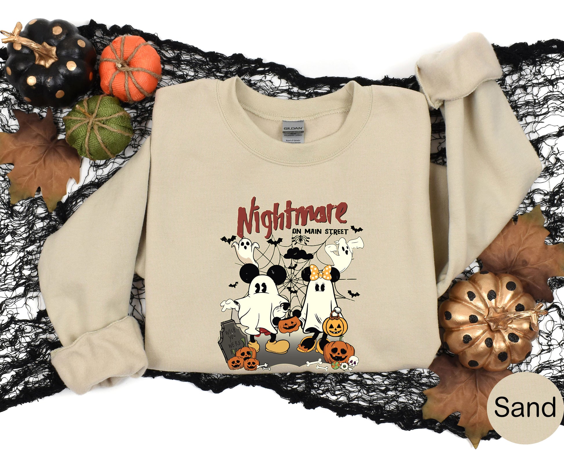 Vintage Nightmare on Main Street Magic Halloween Trip Family Sweatshirt