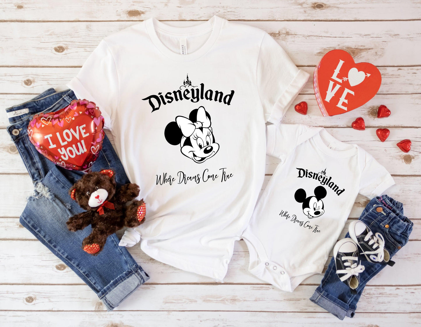 Disneyland vacation Mickey Minnie matching family t shirt