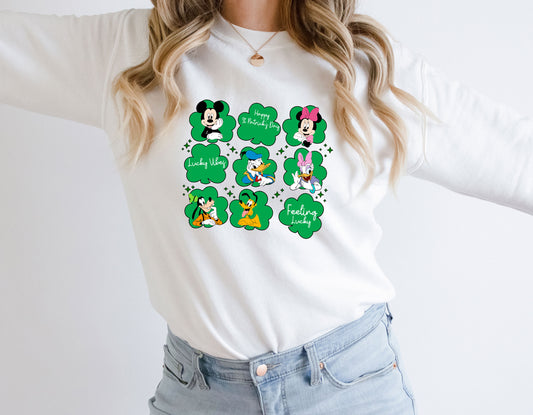 Lucky Vibes Disney St Patrick Family Sweatshirts